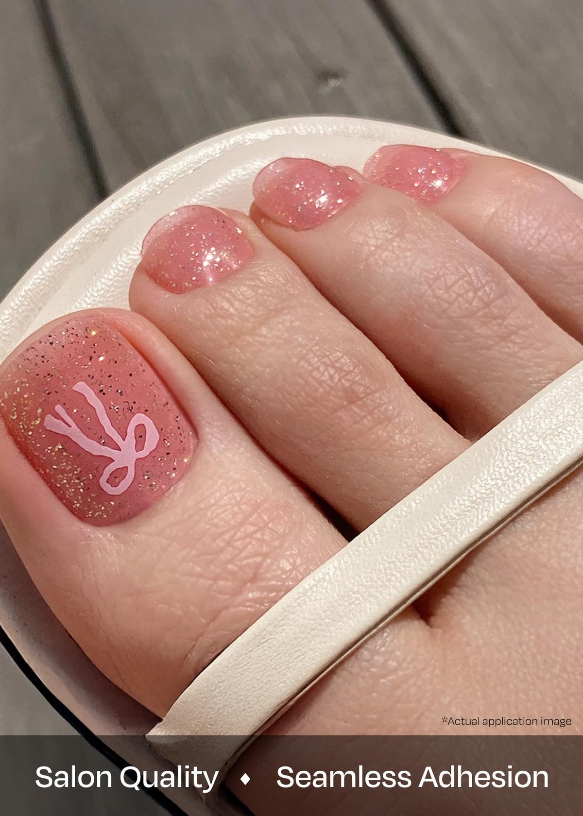 ohora application on toenail demonstrating easy placement and press-to-fit benefit