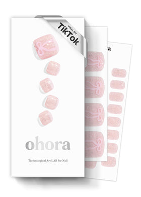 ohora front packaging showing pedi strips and included tools for easy at-home pedicures