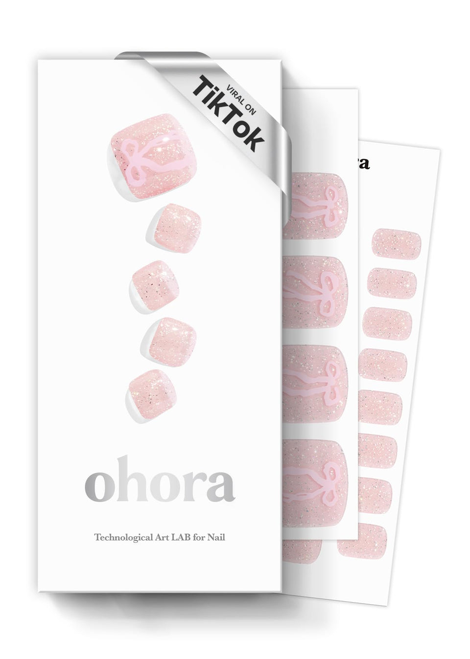 ohora front packaging showing pedi strips and included tools for easy at-home pedicures