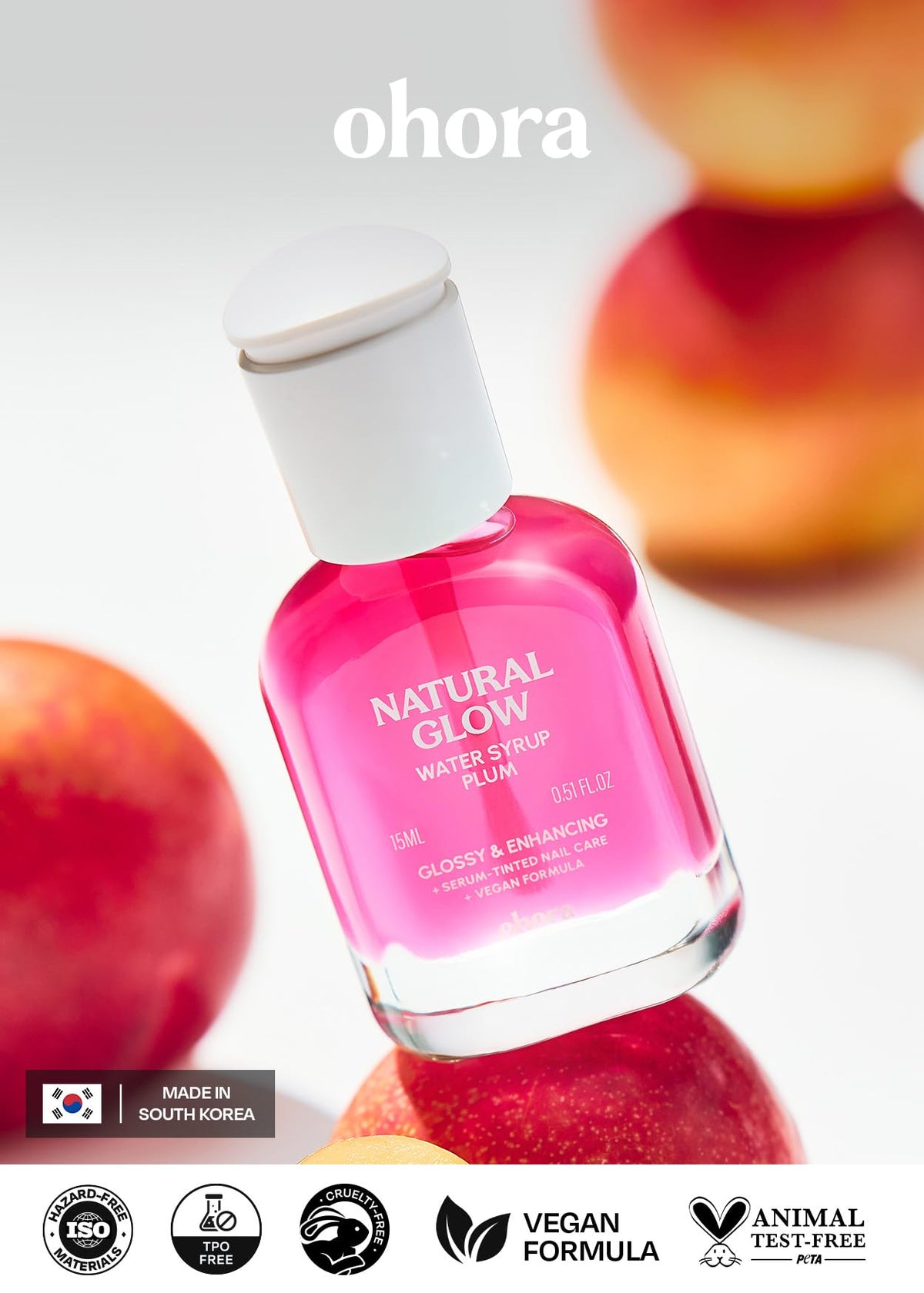 ohora close-up nails before and after demonstrating smoother, less chipped look