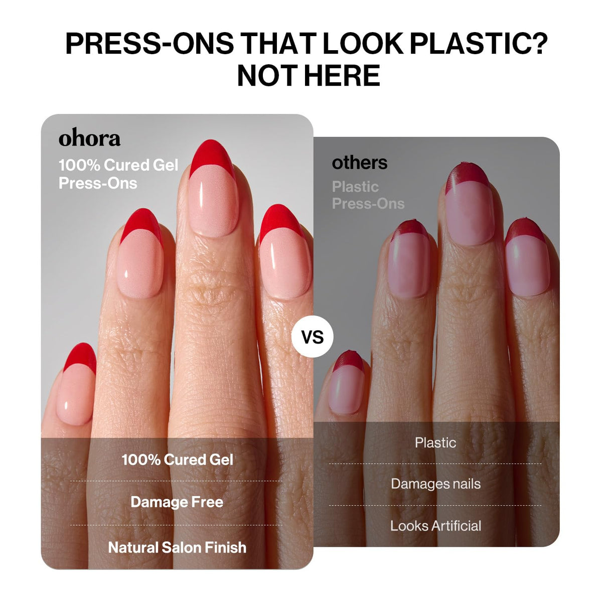 ohora Polka Lady application demo on finger showing quick press-on benefit