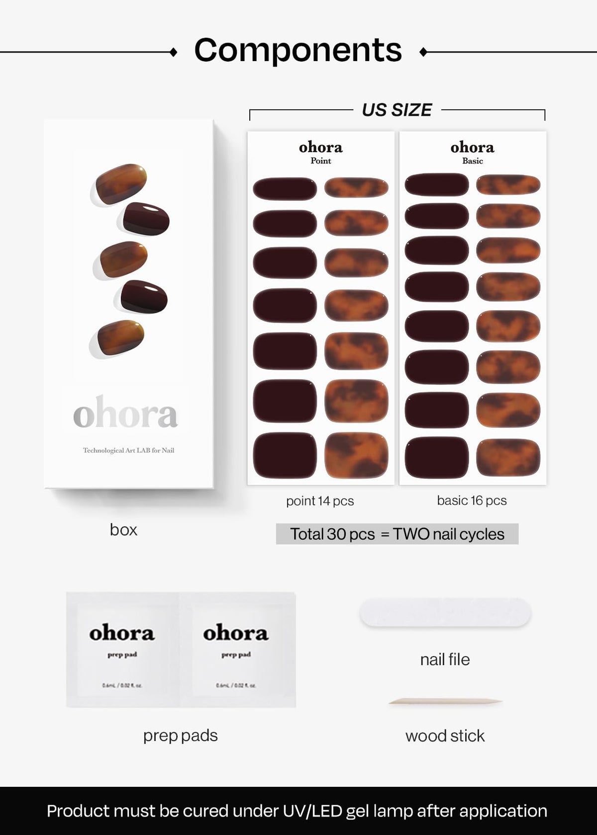 ohora scale comparison with strip on fingertip illustrating true-to-size fit