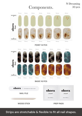 ohora chart of 15 sizes to help choose the best fit and reduce trimming