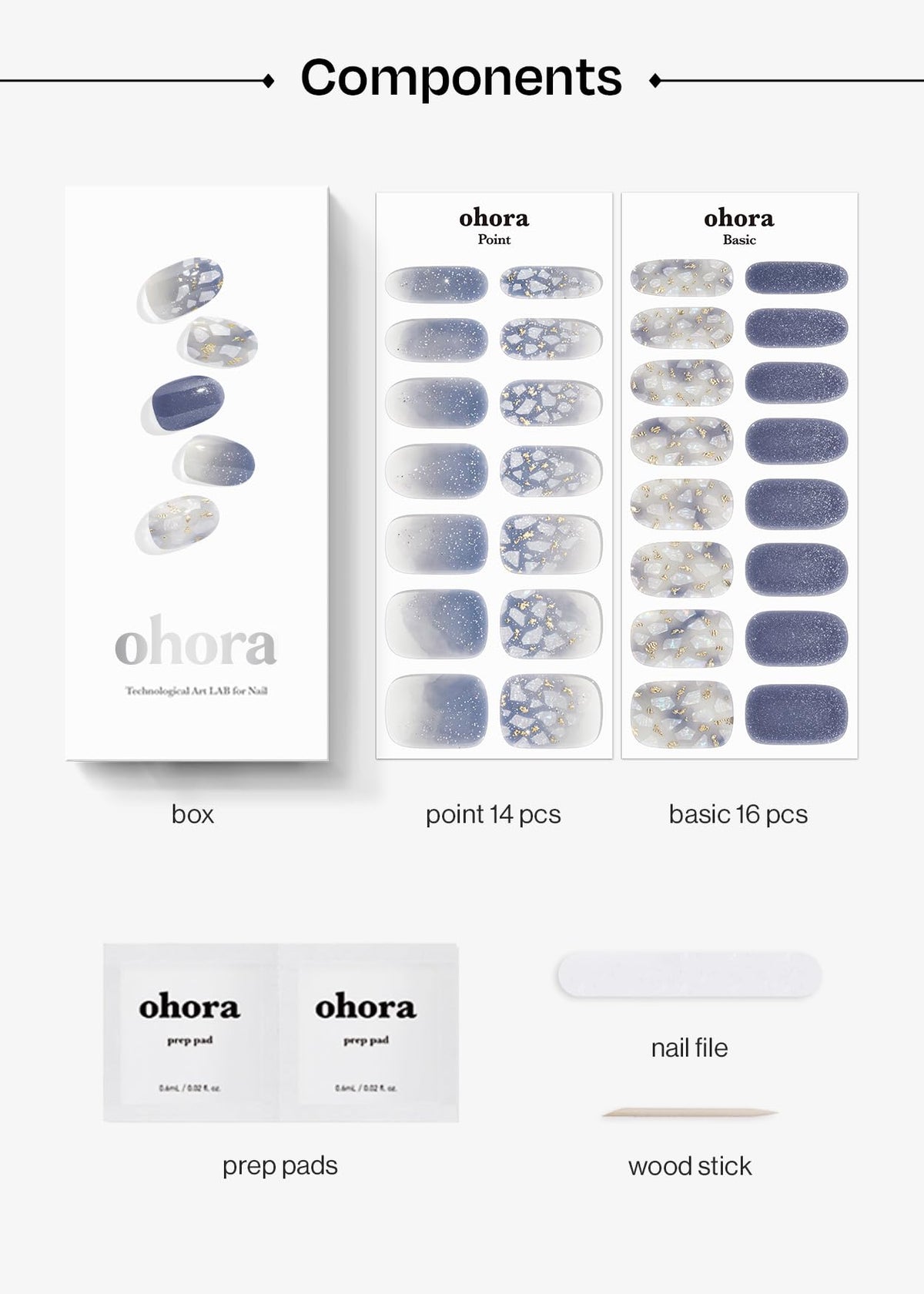 ohora variety of strip sizes laid out to show perfect-fit options