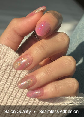 ohora strips applied on hand mid-application demonstrating simple fit and smoothing