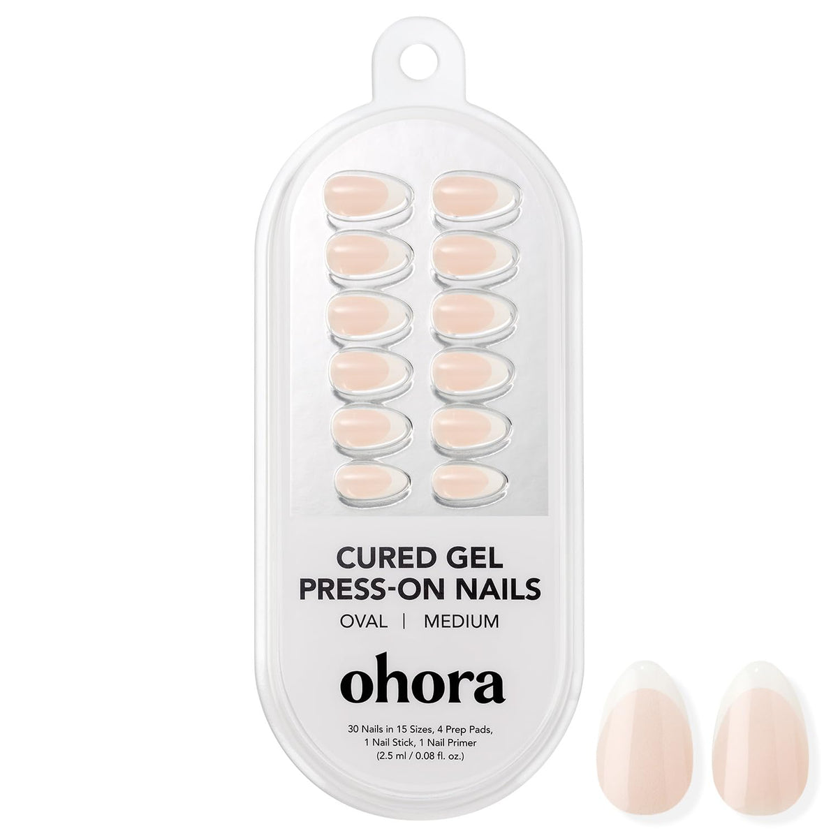 ohora tip texture and glossy sheen highlighting durable gel surface benefit