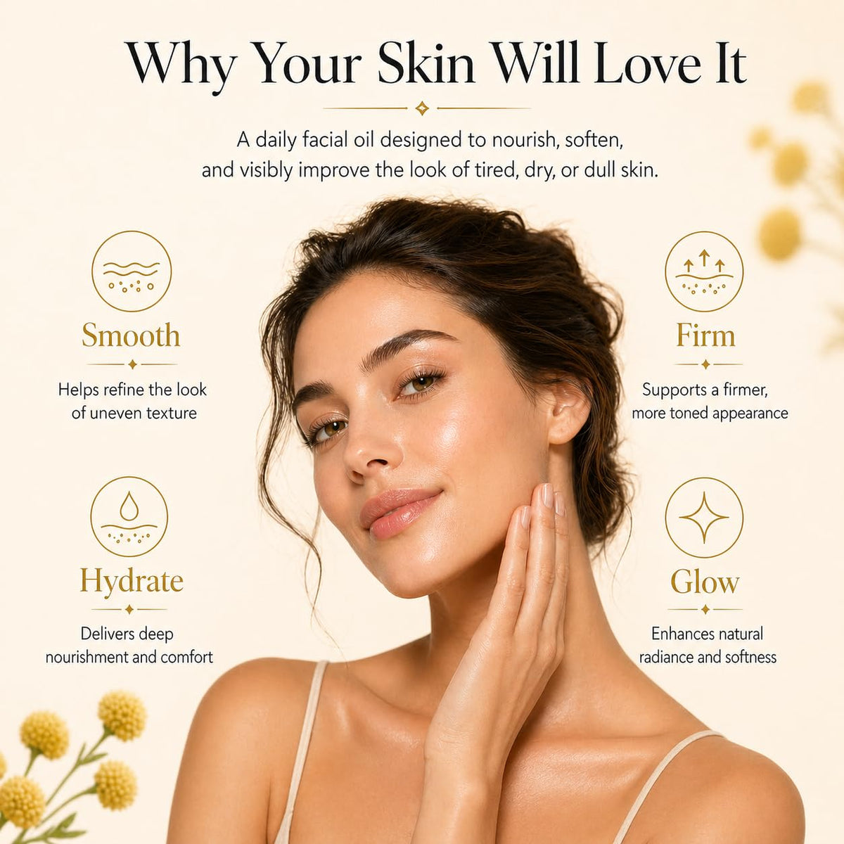 OICE-MALL applied during night routine showing nourishing finish and overnight hydration