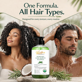 OilnGlow before and after hair density comparison showing fuller look