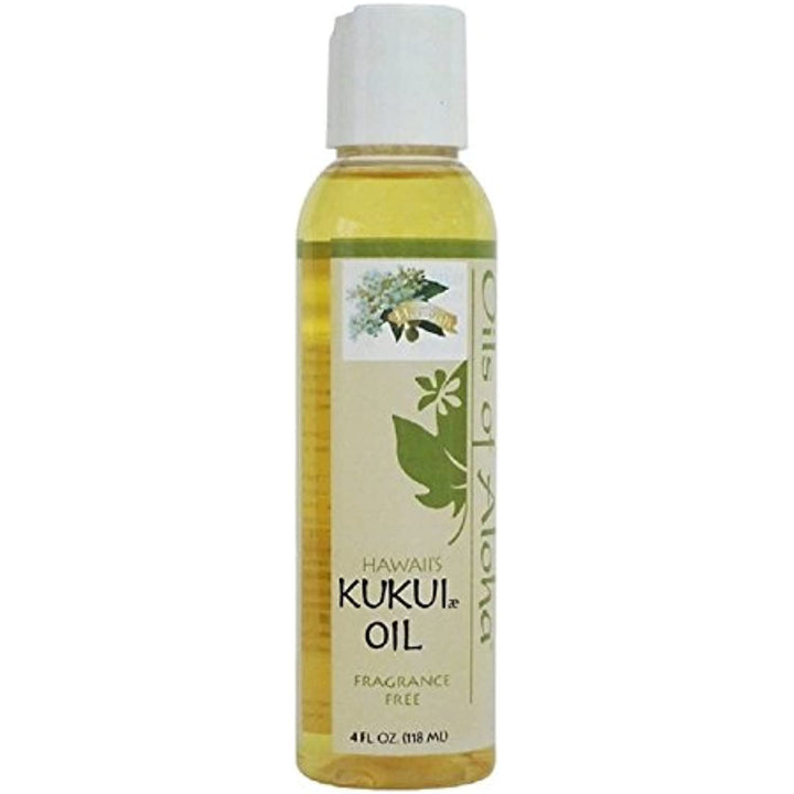 Oils of Aloha front bottle kukui oil showing packaging and clean design