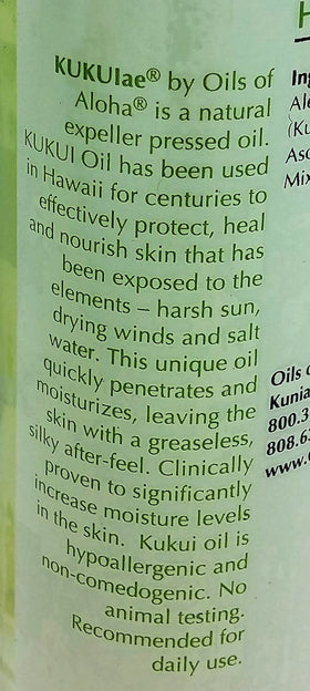 Oils of Aloha used as hair treatment showing frizz control and shine