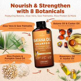 Creamy shampoo texture pouring from Okaga bottle, nourishing lather benefit
