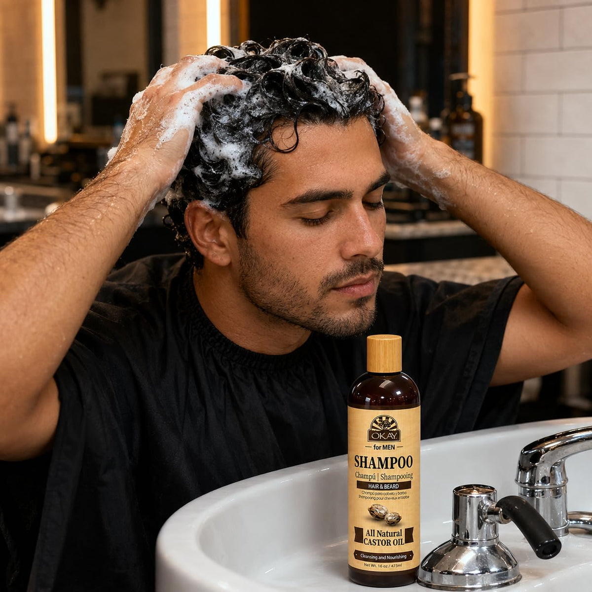 OKAY shampoo with matching conditioner set suggesting complete moisture system