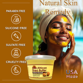 OKAY applying shea butter to hair ends to condition and reduce dryness benefit