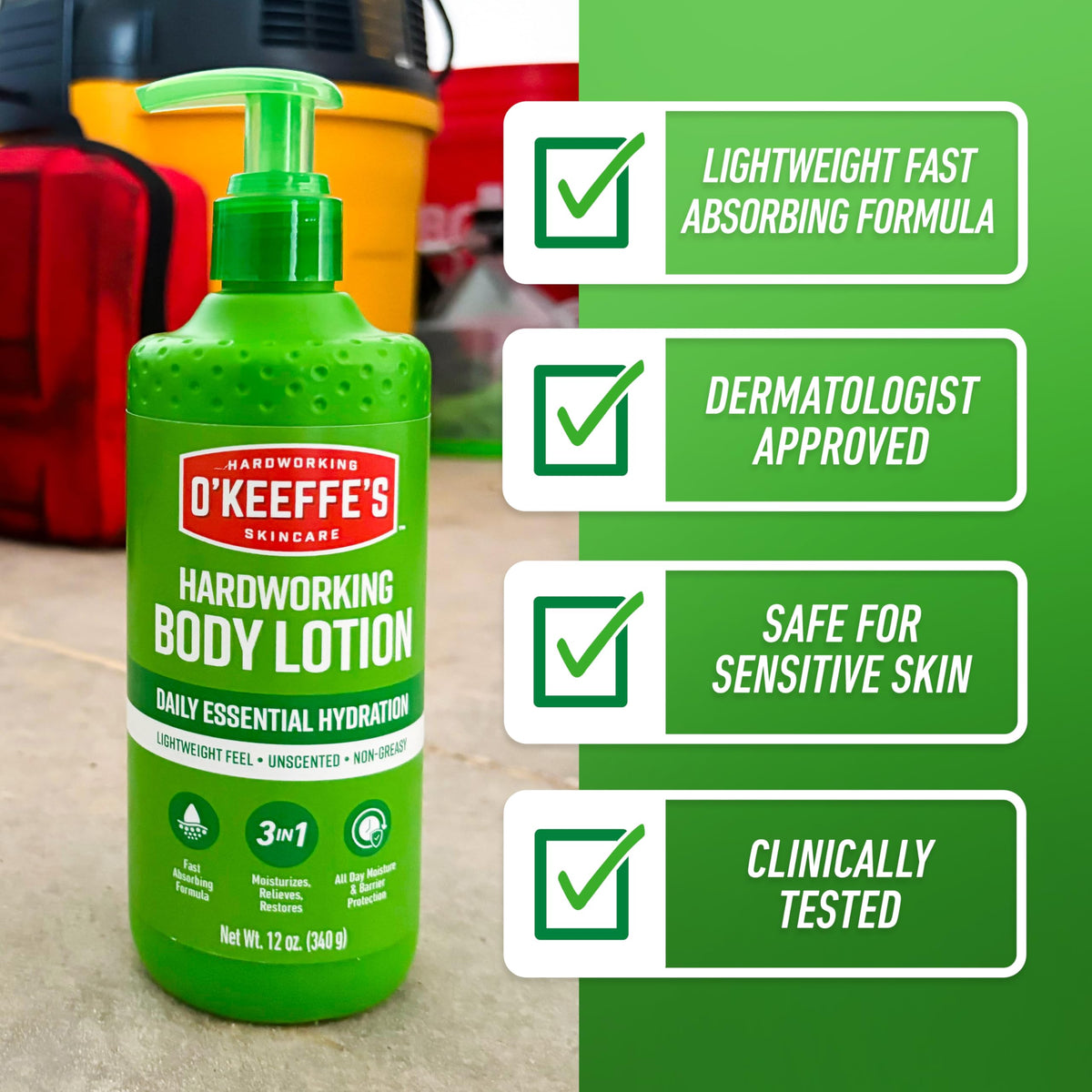 O'Keeffe's being massaged into an elbow to relieve rough skin and restore softness