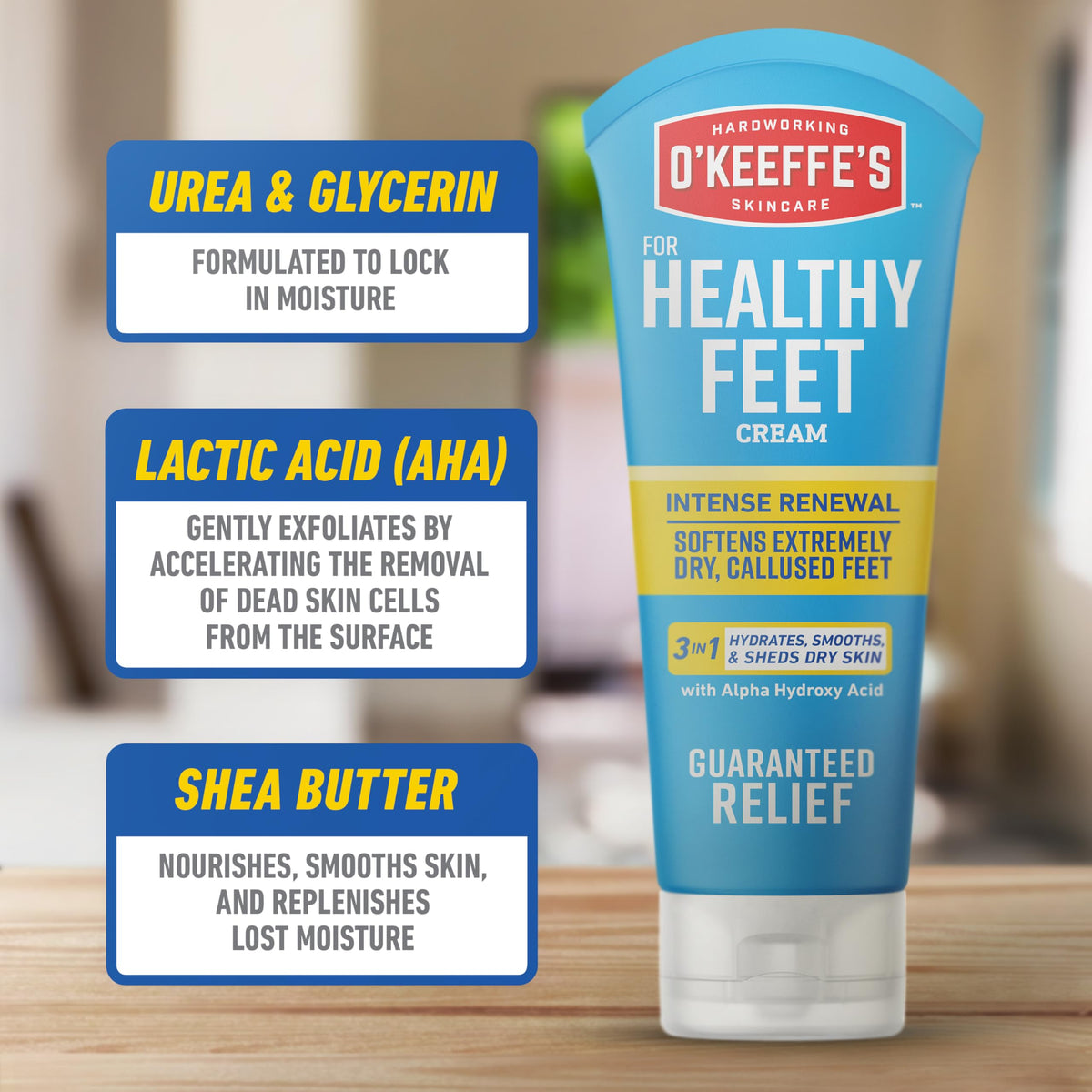 O'Keeffe's foot sleeves worn on feet in lifestyle scene for comfortable wear
