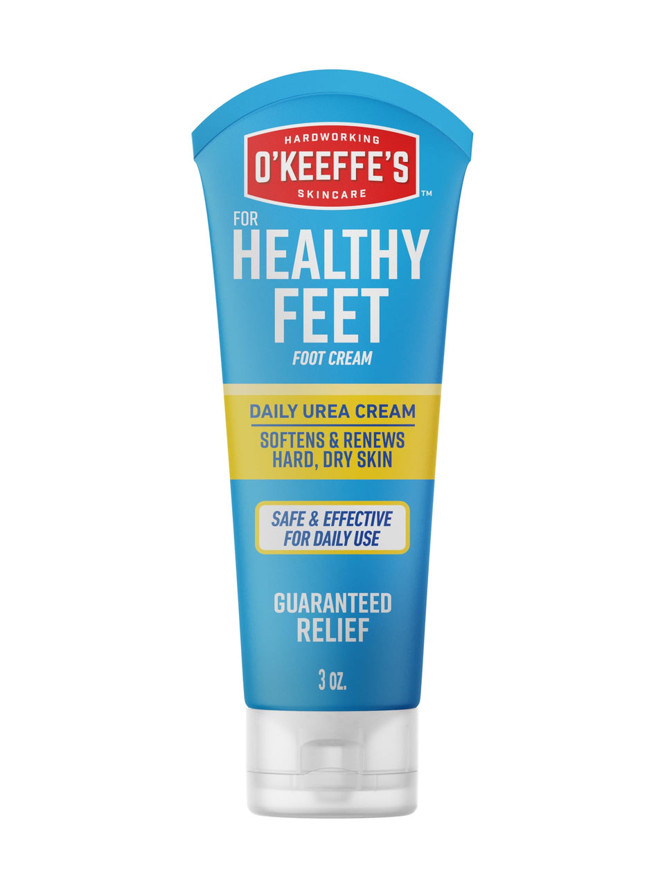 O'Keeffe's front packaging 3 oz tube showing product name and purpose for quick identification