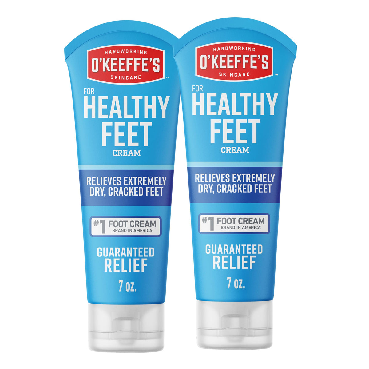 O'Keeffe's front packaging 7oz tube showing clear branding and usage benefit