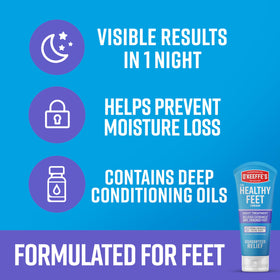 Applying O'Keeffe's hand cream bedside to lock in moisture overnight and restore skin