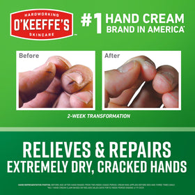 O'Keeffe's jar open showing rich texture and quick-absorbing benefit