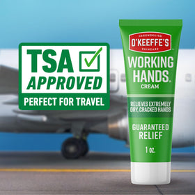 Person using O'Keeffe's outdoors after work showing protective care