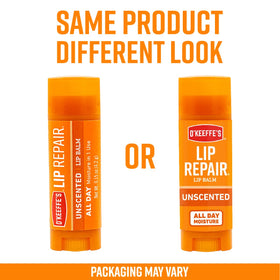 O'Keeffe's lip repair stick inside a handbag ready for on-the-go protection and relief