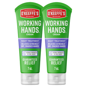 O'Keeffe's front tube showing night treatment branding and size benefit