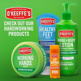 O'Keeffe's ingredient panel close-up emphasizing conditioning oils
