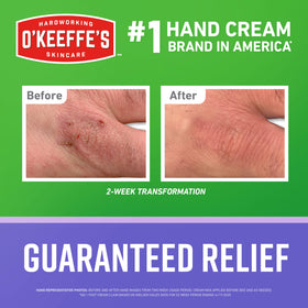O'Keeffe's back label close-up highlighting directions and safe use
