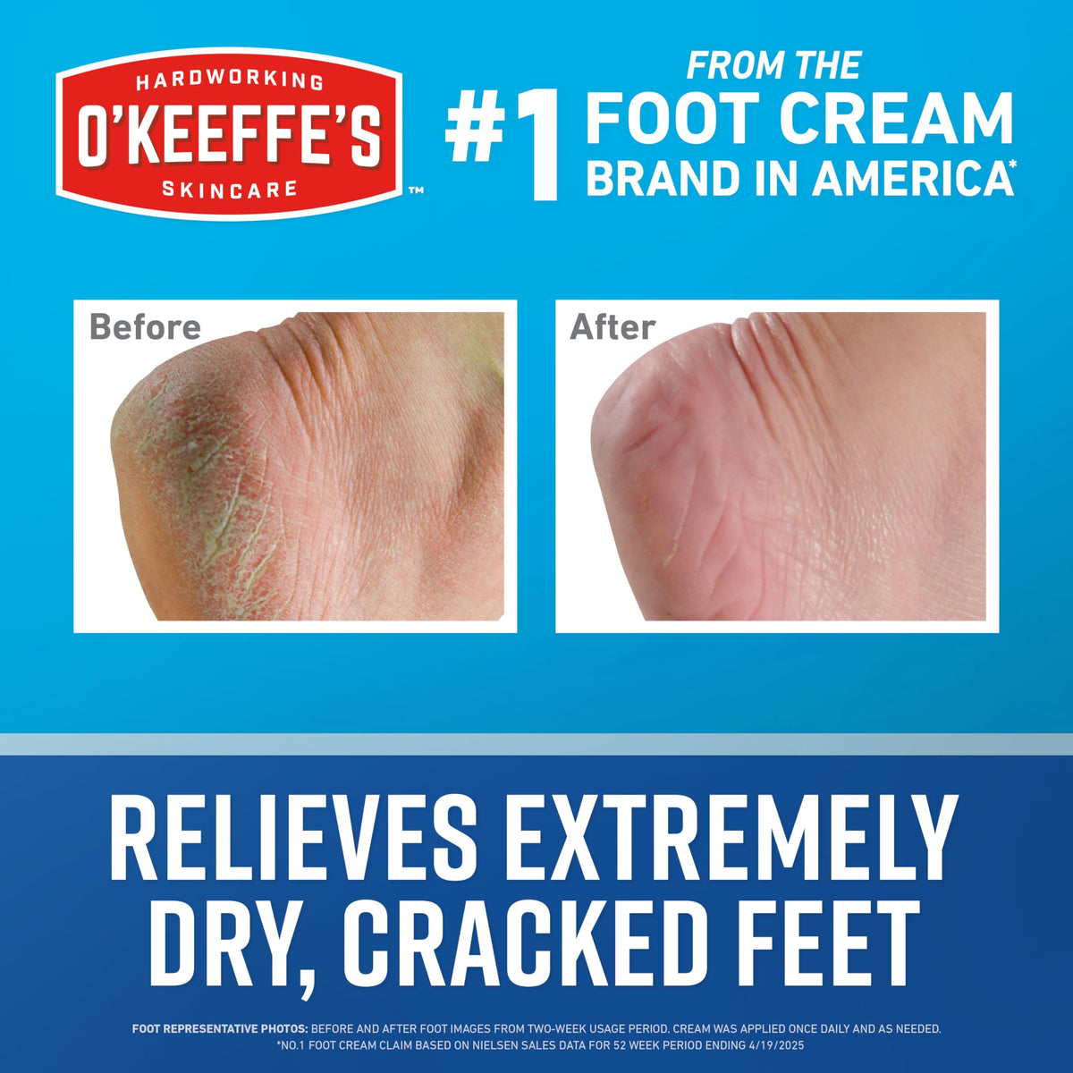O'Keeffe's cream texture close-up highlighting concentrated, non-greasy formula