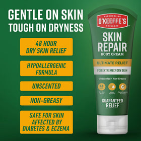 O'Keeffe's illustration of protective barrier on skin showing long-lasting protection benefit