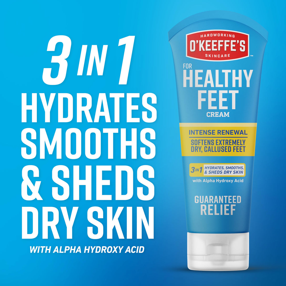O'Keeffe's 3 oz tube beside smartphone showing compact travel size convenience