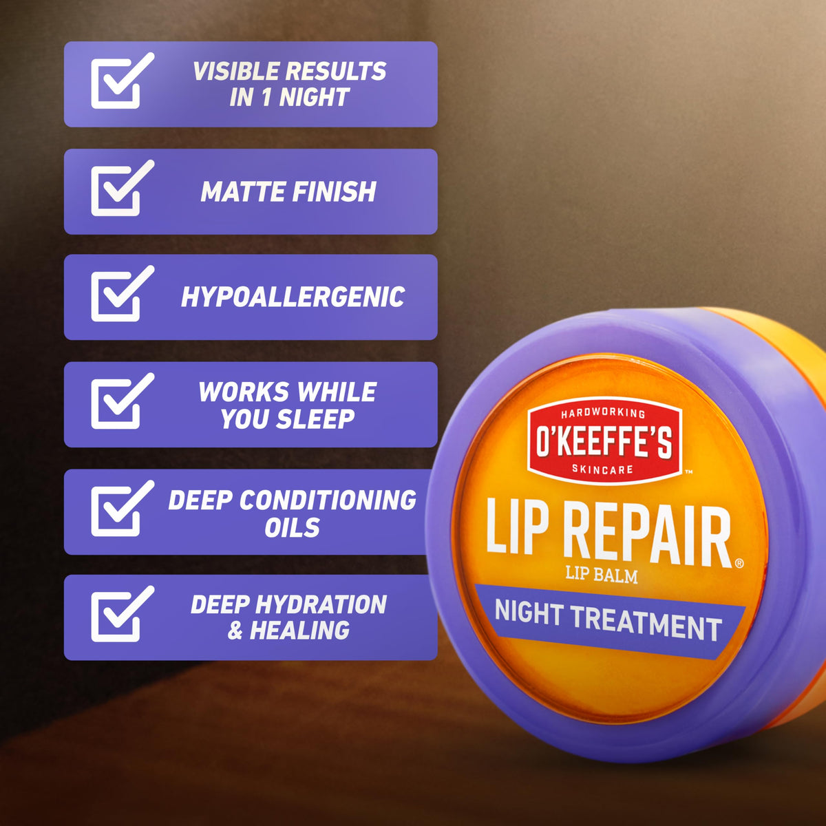 O'Keeffe's trio size comparison showing compact, travel-friendly tubes and balm