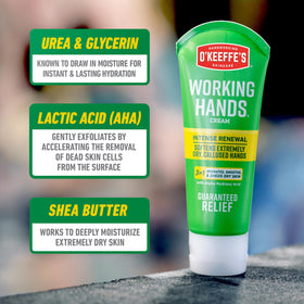 O'Keeffe's product forming a protective barrier on skin to lock moisture