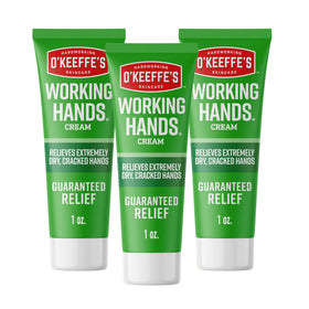O'Keeffe's tube front view showing brand and travel friendly design