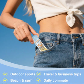 Okerker applied at the beach showing reliable outdoor sun protection