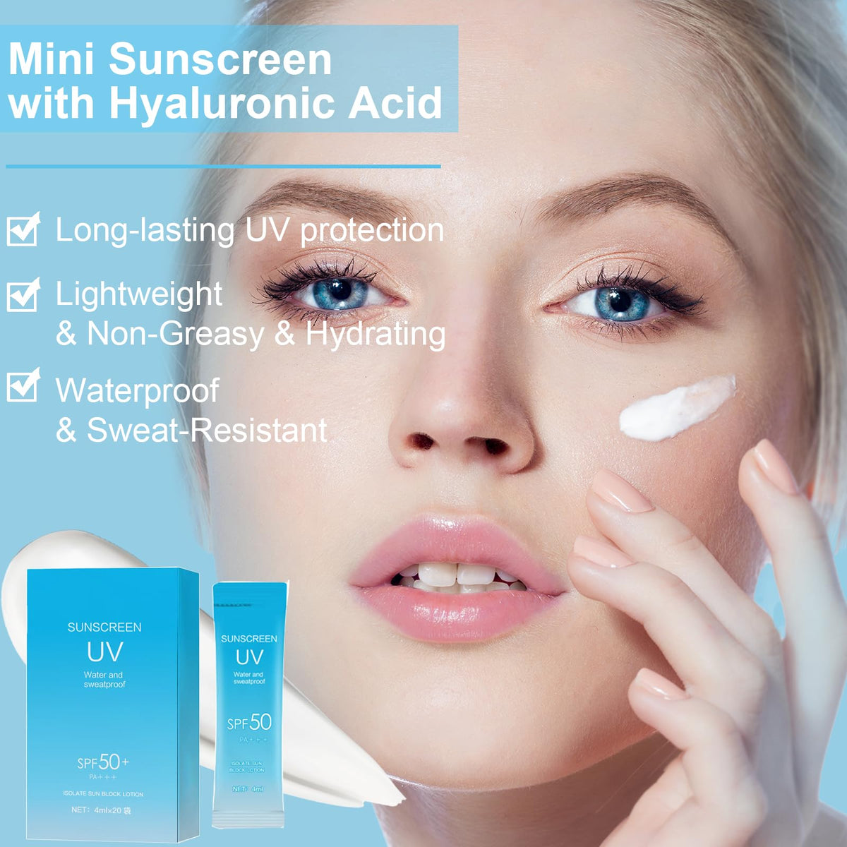 Applying Okerker sunscreen on arm for quick, non-greasy sun protection