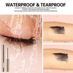 Okerker waterproof smudge test proving lasting wear through moisture exposure