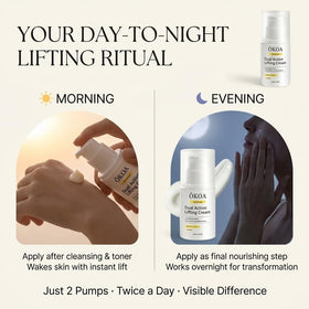 ÓKOA Skincare on bedside table as part of nightly routine for soothing benefit