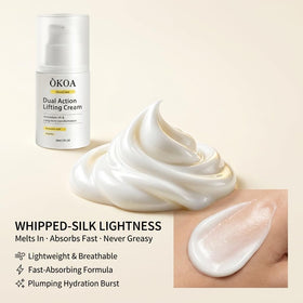 ÓKOA Skincare jar in hand to show 30 ml size and travel-friendly benefit