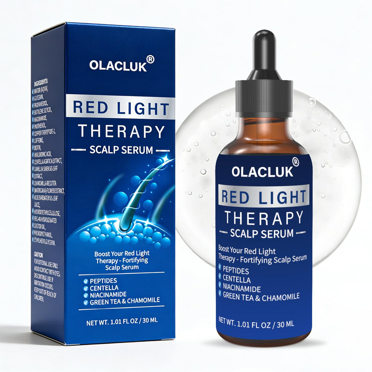OLACLUK front bottle showing clean packaging and easy dispensing benefit