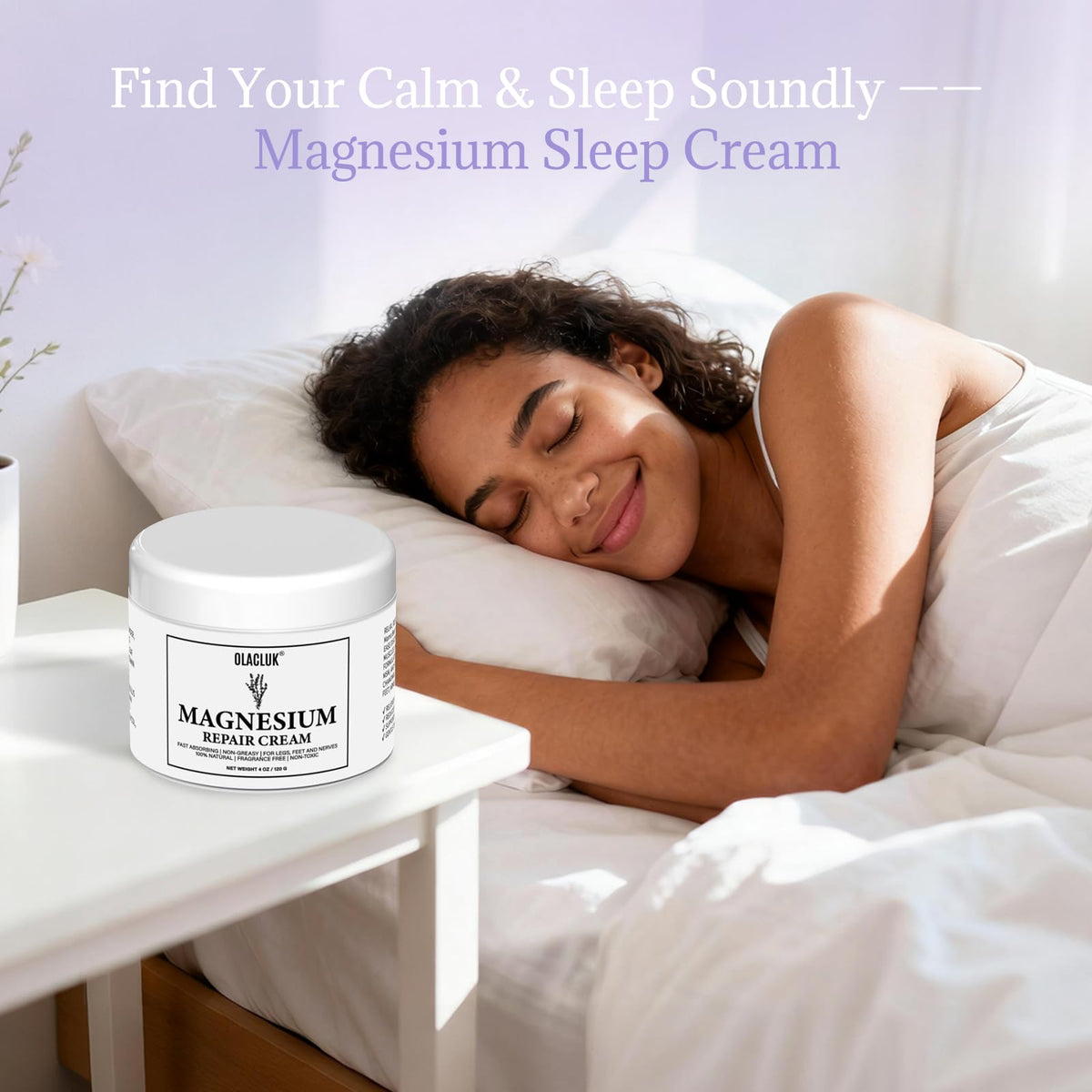 OLACLUK ingredients laid out with aloe, shea, arnica for natural comfort
