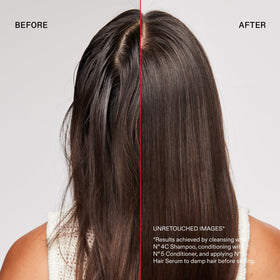 Close-up of vibrant, color-treated hair after Olaplex Nº.4C for improved color benefit