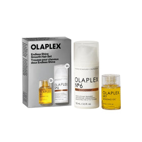 Olaplex front packaging of Endless Shine set showing full-size duo and gift box benefits