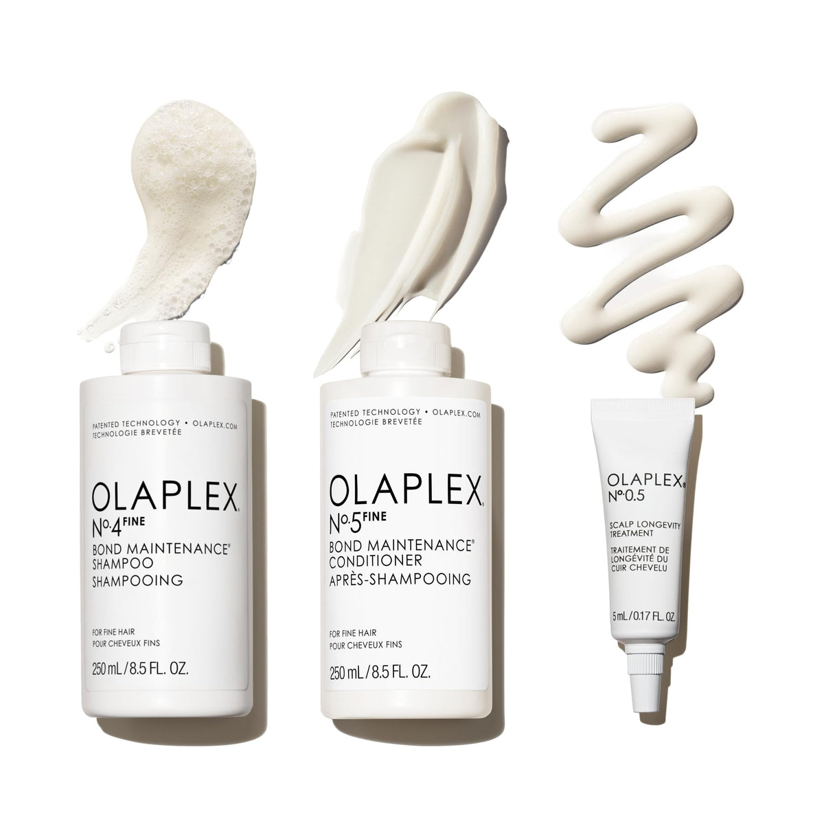 Olaplex front packaging of wash and shine kit showing products and benefits