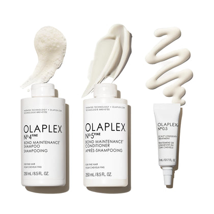 Olaplex front packaging of wash and shine kit showing products and benefits