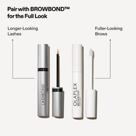 Olaplex Lashbond next to a coin showing compact travel-friendly size