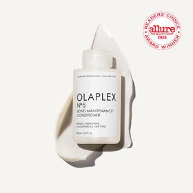 Olaplex pump dispenser detail highlighting controlled dosage and easy application benefit