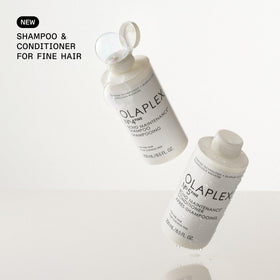 Close-up of Olaplex Nº.5FINE lightweight cream texture showing non-greasy hydration