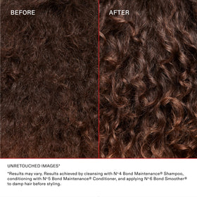Blow-dried hair after Olaplex Nº.6 application showcasing smooth frizz-free finish