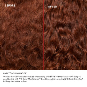 Defined curls after using Olaplex Nº.6 illustrating enhanced curl shape and bounce